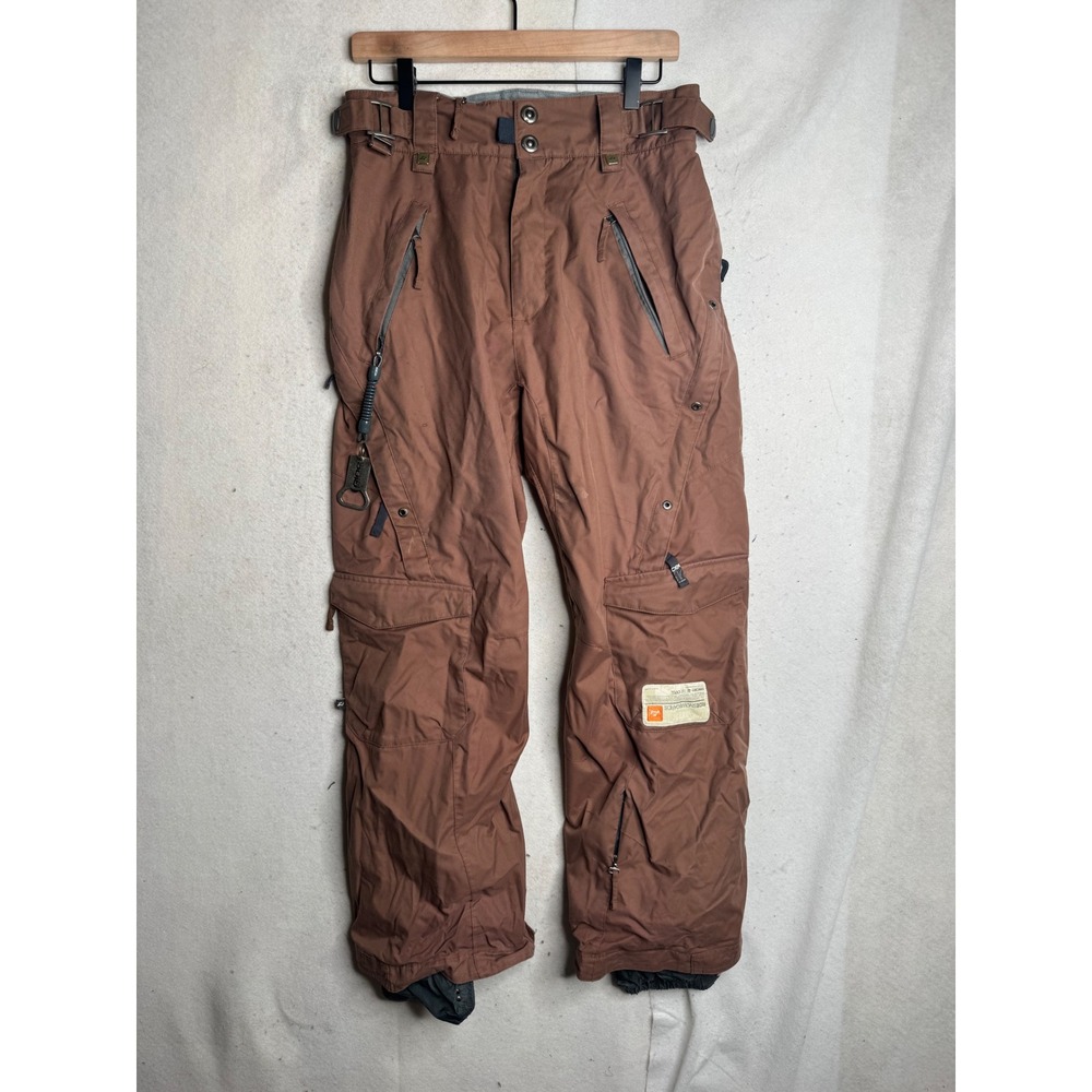 Ride Snowboards Cell Series Mens Brown Waterproof Cargo Pants 30x30 Strata HD